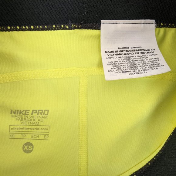 39% OFF — Nike Pro Athletic Shorts Yellow Grey - Picture 3 of 4